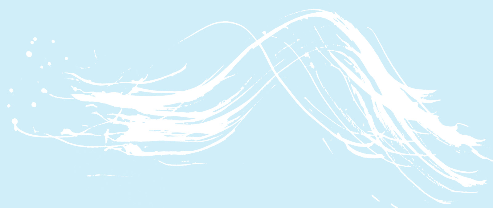 Welle Kalligradie vor blauem Hintergrund