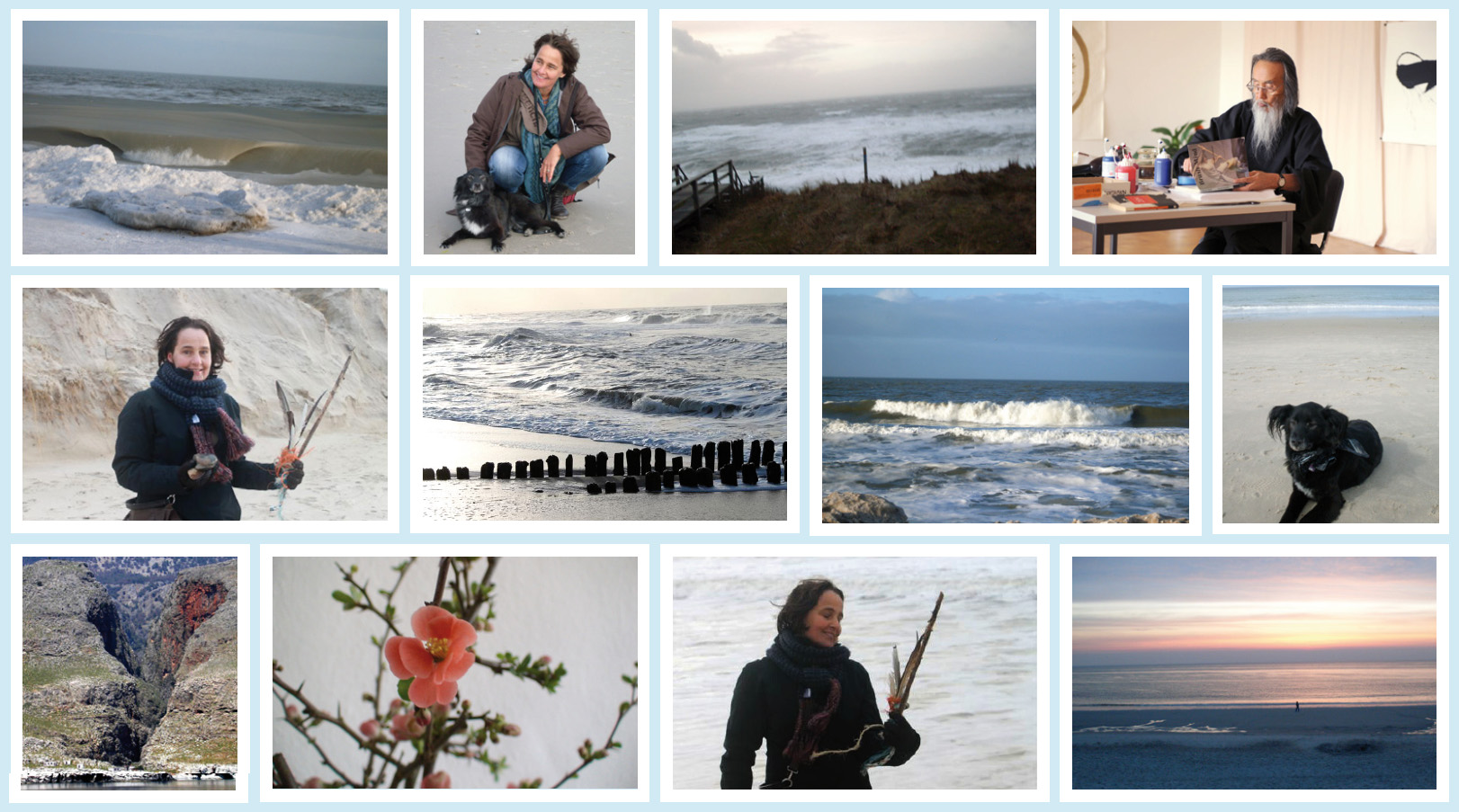 Collage am Meer mit Ärztin